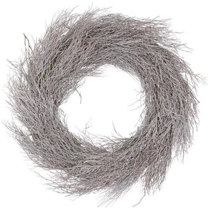 Natuurlijke krans Erika, D50cm, op een strobasis D42cm, binnenzijde D27cm, vorstwit