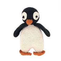 Luna-Leena penguin Olivia cuddle - organic cotton - 0+ - hand crochet in Nepal