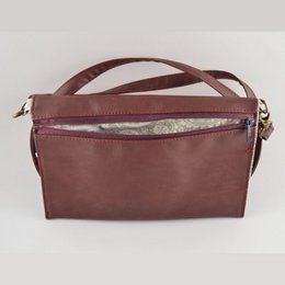 Rødvin Clutch Pung - Blomstermønster