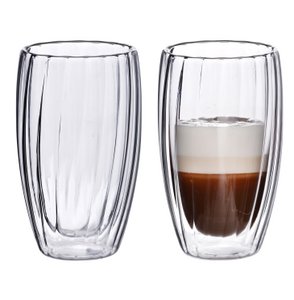 Peter Stripes Set von 2 Gläser 450 ml 8x5x14,5 cm