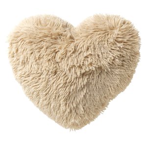 HART XL - Cushion 55x60 cm - Heart-shaped - Bleached Sand - Beige