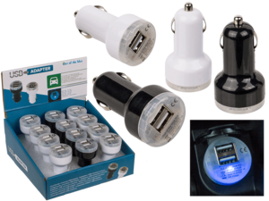 Light up universal USB adapter for car socket,