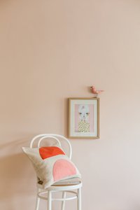 Mona kussen-dekroze roze, punch naald borduurwerk