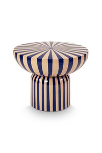 Side Table Metal Blue-Off White 52x40cm