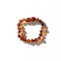 Barnsteen baby armbandje - Cognac