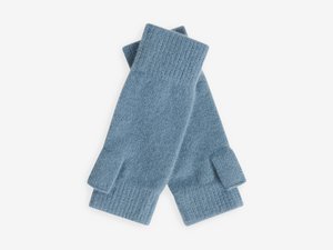 Gloves fingerless Denim blue