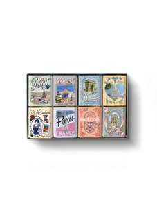 "Vintage Paris" -Set - 72% oder Milch dunkle Schokolade 35%
