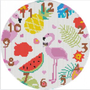 Y -D4.1 CD103 Diamond Painting Clock - Voll -Set - 30x30 cm