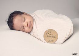 Mijlpaalcirkels | Hout - Lasergravure | Baby (Gronings)