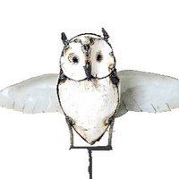 ZIMBA-ARTS METALEN WITTE UIL OPEN VLEUGELS STICK