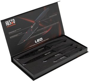 RESTO 95504 Leo Luxury Knife Set - 4 pieces - In gift packaging