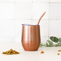 Copper pink isothermal calabash and its bombilla