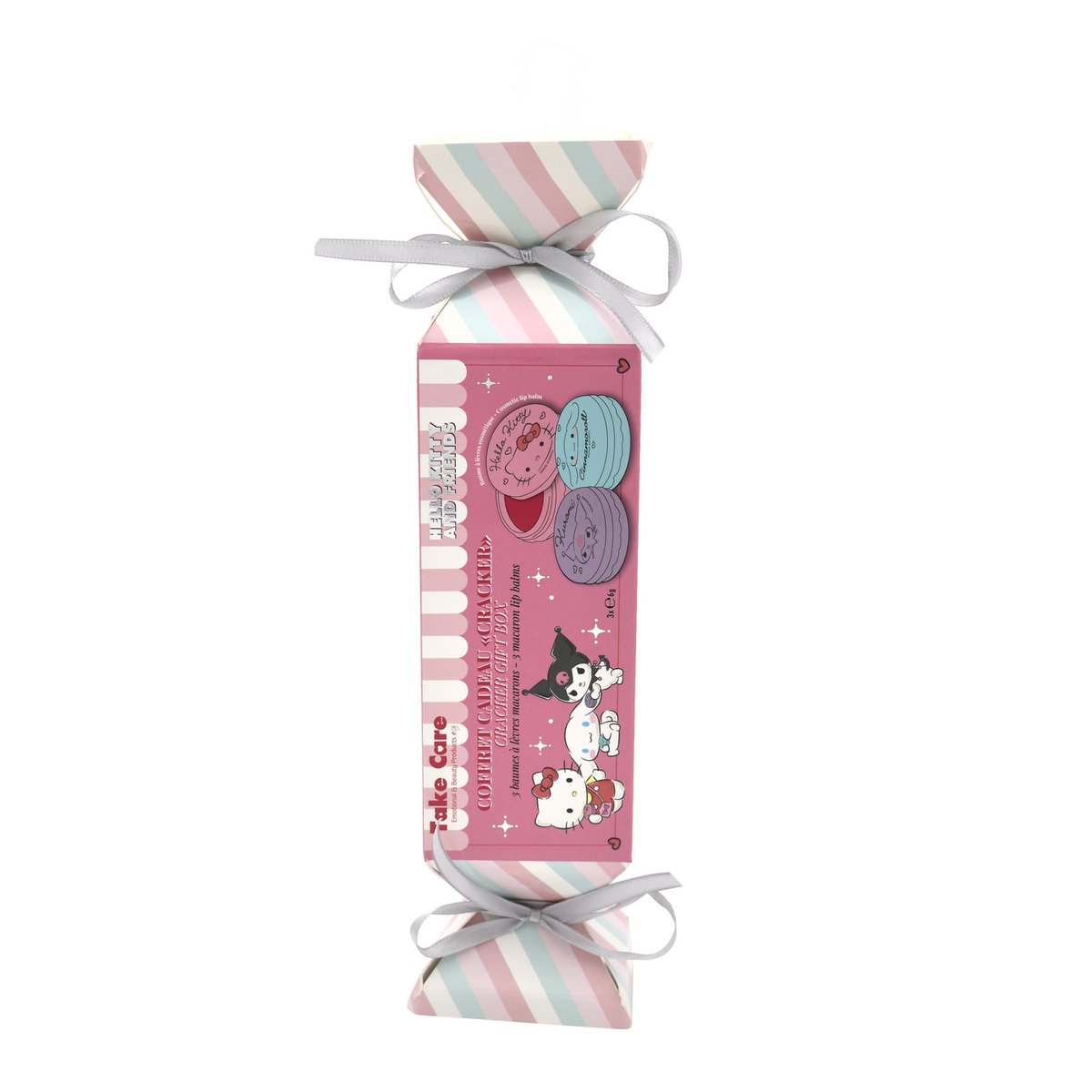 Cracker Box 3 Baumes à Lèvres Macaron Hello Kitty Friends 6g – Display 8