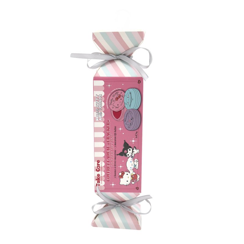 Cracker Box 3 Baumes à Lèvres Macaron Hello Kitty Friends 6g – Display 8