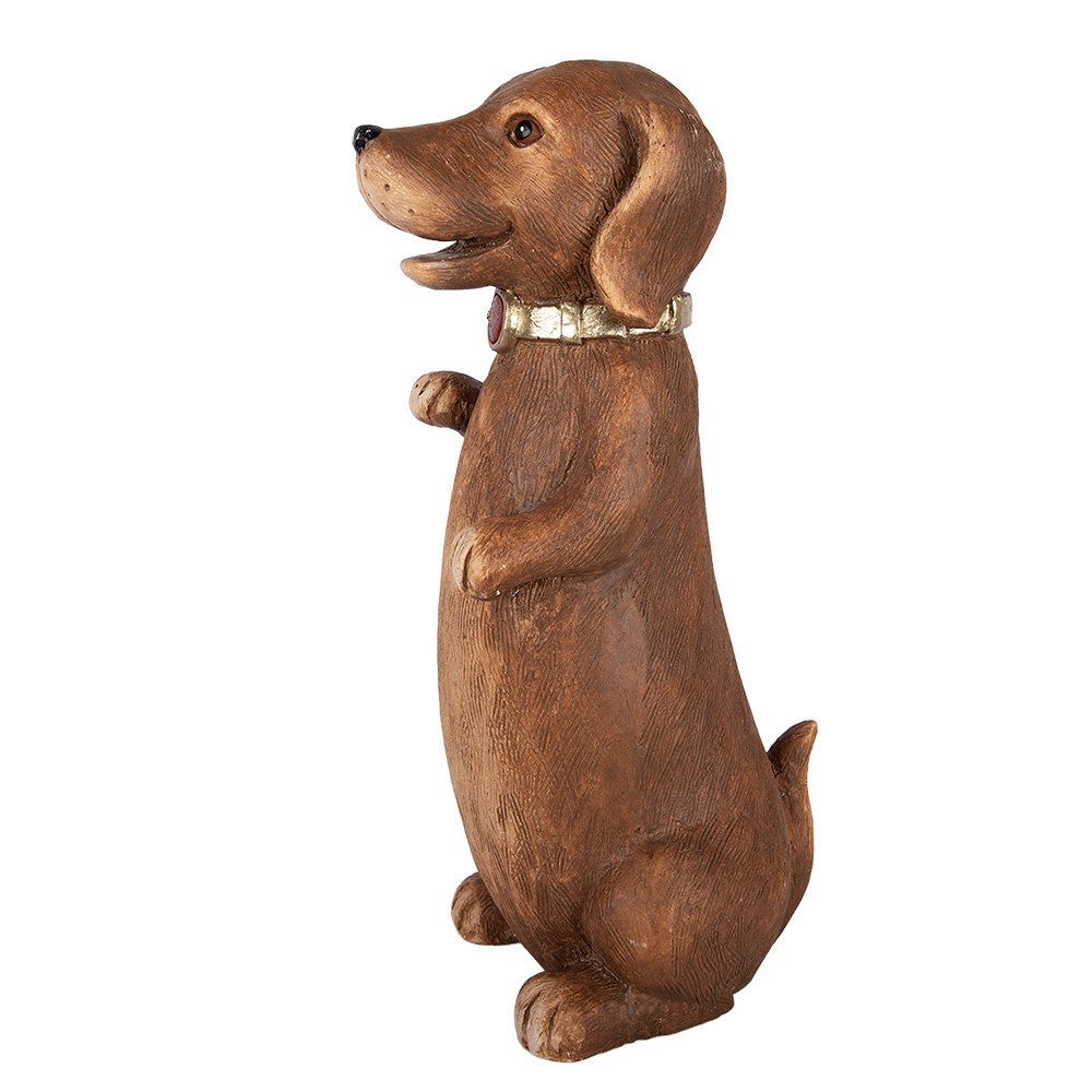 Decoratie Beeld Hond 23x19x47 cm Bruin Keramisch materiaal