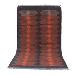 Tapis Kilim Framboise Glacé Moderne