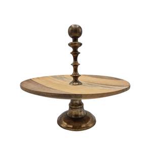 Etagere Dubai - Hout - Metaal Antique Brass Shiny