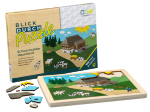 Look-through puzzle: Black Forest farm | Multi-layered wooden puzzle for the whole family | Gift for Black Forest lovers