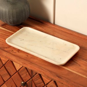 Luxe witte marmeren dienblad