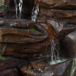 Fontaine XL- Niagara - Intérieur et Extérieur Cascade 5 Niveaux – Fontaine Jardin Terrasse Salon Nature Zen Lumière LED