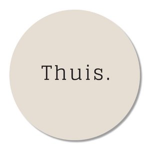 Muurcirkel - Thuis creme 20 cm