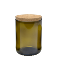 Upcycle jar with cork lid 300 ml made from a bottle