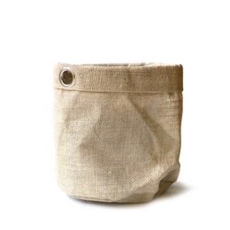 SIZO Jute Bag naturligt med metalring med vandtæt biologisk nedbrydeligt for