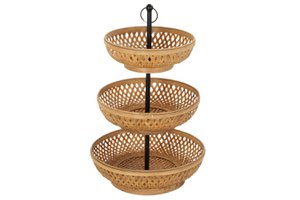 FRUTERO BAMBU METAAL 40X40X70 NATUREL MARRON PC189069