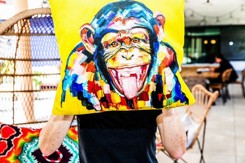 Cushion Funky Monkey af Vincent Richeux