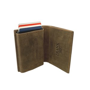 Frank1967 Leren Pasjeshouder – Luxe Heren Portemonnee – Dun & Elegant - Bruin