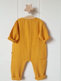 Uniseks mousseline romper / 100% biologisch dubbel gaaskatoen