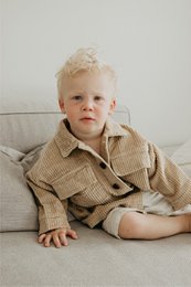 Oversized Corduroy-jakke - Beige