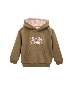 Gebürstetes Plüsch-Sweatshirt mit Kapuze, Text, 2–6 Jahre, JGI66780