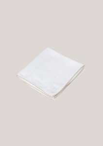 Musselin mit Häkelpaspel – Oatmeal Piping