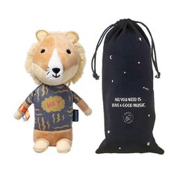 Boîte à musique jouable librement Eddie le lion – sac en tissu