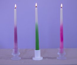 10" Ombre Beeswax Taper Candle - Lav din farvemix kopi