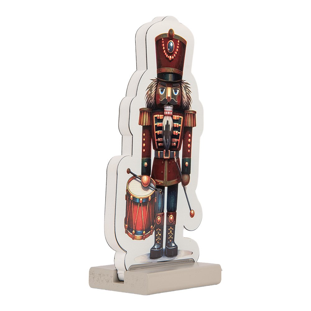 Kerst Infinity Spiegel Lamp Notenkraker 12x7x24 cm Rood Kunststof