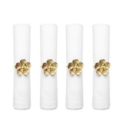 Lot of 4 rounds of golden flowers