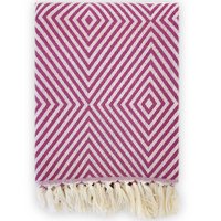 Plaid Oslo Wool Cotton - Rose Bougainville - 120x150cm