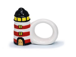 Serviettenhalter aus Keramik, Ø 6x3x8cm