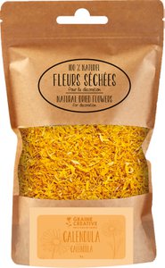 8G PAKKET GEDROOGDE CALENDULA DECO-BLOEMEN