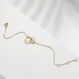 Armbånd "DOUBLE CIRCLE" Forgyldt