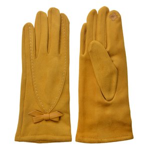 Gloves Winter 8x24 cm Yellow Polyester Gloves Ladies