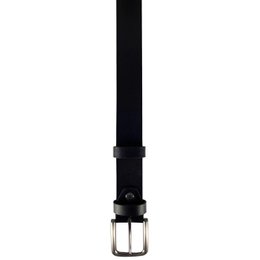 Men's or Women's Belt Black Italian Leather - 4 cm Wide Casual Leather Women's Belt Or Men's Belt