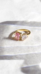Helena - Pæreformet forlovelsesring vintage