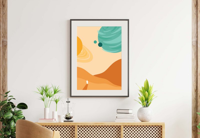 Intergalaktischer Spaziergang Poster