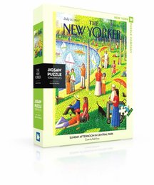 A 1000-piece jigsaw puzzle depicting a vibrant scene of Central Park in New York City, featuring people enjoying various outdoor activities on a sunny afternoon.