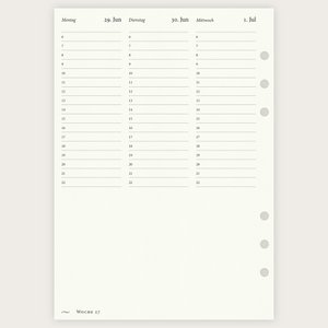 Calendar deposits 2026 A5 | 1W2S | Vertical lines