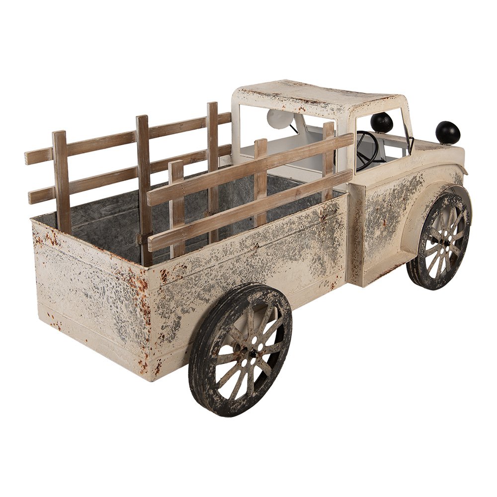 Decoratie Beeld Auto 122x51x57 cm Beige Metaal