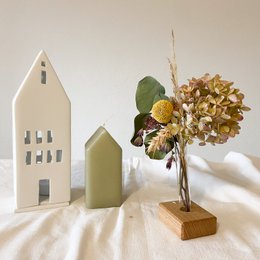 minimalistisk blomstereng - 3 varianter - inklusive glasrør - eg